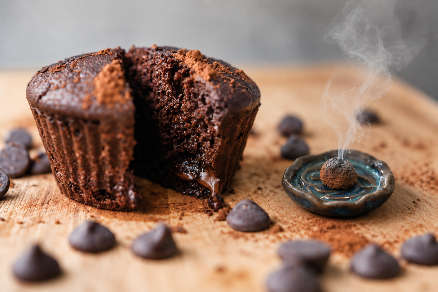 Moelleux au chocolat fumé à la Cannelle